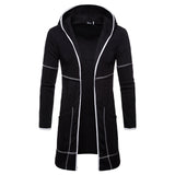 Mens New Style Autumn Winter Coat Warm  Trench New Fashion Long Overcoat Casual Solid Outwear Cardigan