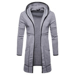 Mens New Style Autumn Winter Coat Warm  Trench New Fashion Long Overcoat Casual Solid Outwear Cardigan