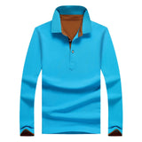 TANGNEST 2019 Hot Sale Long-sleeve Polo Shirt Plus 5 Colors Casual Turn-down Collar Polo Good Quality Polo Shirt Men MTP452
