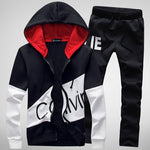 Mens set letter sportswear sweatsuit men with pants sweat track suit jacket hoodie 5XL large size male sporting suits Tracksuit