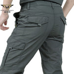 Men's Tactical Cargo Pants Breathable lightweight Waterproof Quick Dry Casual Pants Men Summer Army Military Style Trousers 4XL