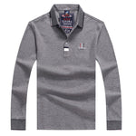 Tace & Shark brand long sleeve polo shirt men smart casual business para hombre male cotton shirt breathable undershirt