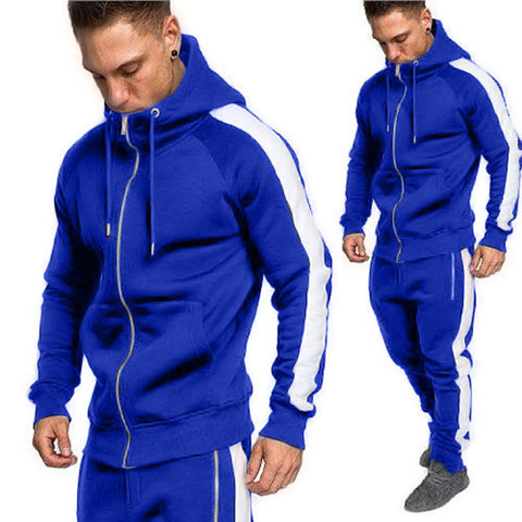 Zogaa 2018 Men Tracksuits Outwear Hoodies Zipper Sportwear Sets Male Sweatshirts Cardigan Men Set Clothing Pants plus size