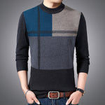 MIACAWOR Winter Warm Wool Sweater Mens Patchwork Pullover Men Knitted  Jumper Sweater O-Neck Sueter Hombre Plus Size Y176